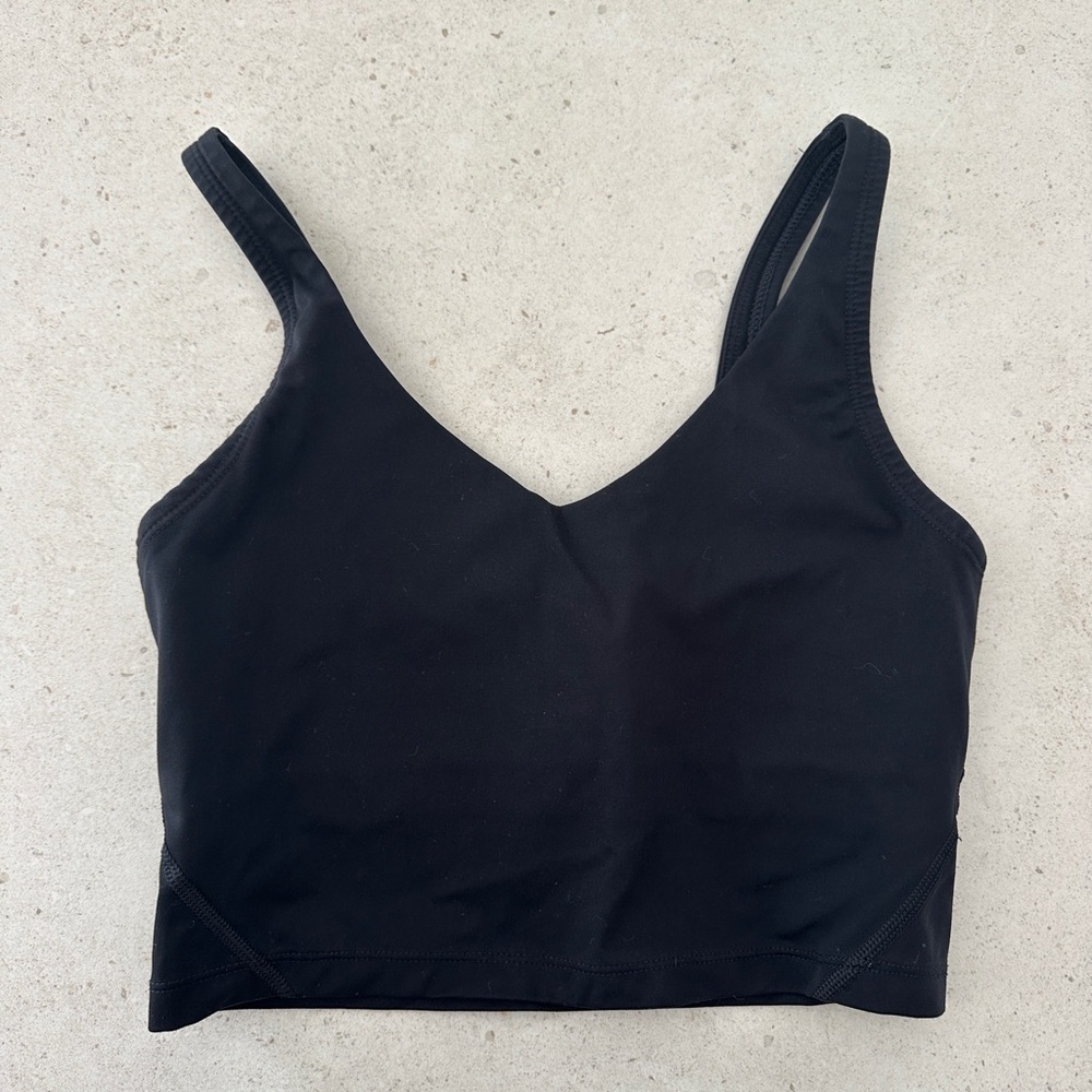 Black V-Neck Workout Top